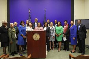 Virginia Legislative Black Caucus press conference.