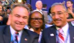 Governor Tim Kaine, Congressman Bobby Scott, Senator Mamie Locke at Democratic National Convention, Denver, August 2008.