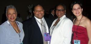 Senator Locke with Delegates Mamye BaCote, Kenneth Melvin and Jennifer McClellan at Jefferson/Jackson Dinner Reception, Richmond, February 2007.