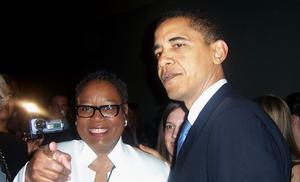 Senator Locke with Presidential candidate Senator Barack Obama